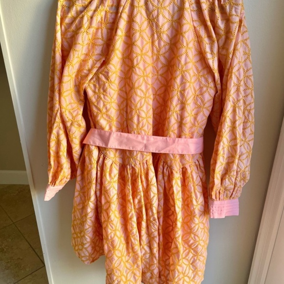 Ruffle Sleeve Tunic Mini Babydoll Button Down Dress size Large - Picture 6 of 11